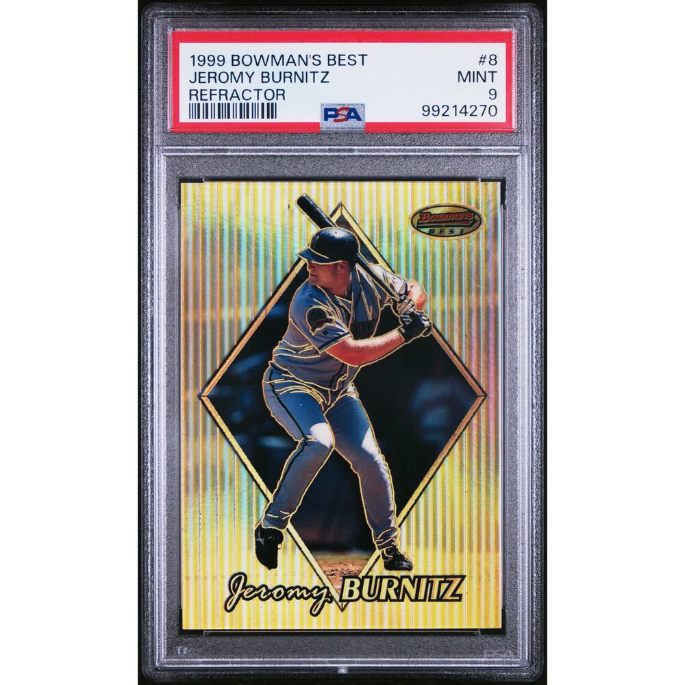 1999 Bowman's Best #8 Jeromy Burnitz 43/400 PSA 9 Mint Milwaukee Brewers - Pop 1